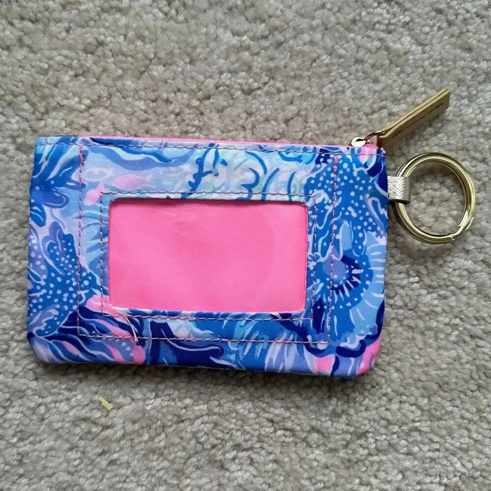 Lilly Pulitzer Zip Up Coin Wallet / ID Case Seekers Pattern